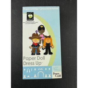 Cricut Paper Doll Dress Up Shapes Cartridge Provo Craft Overlay Handbook 29-0112